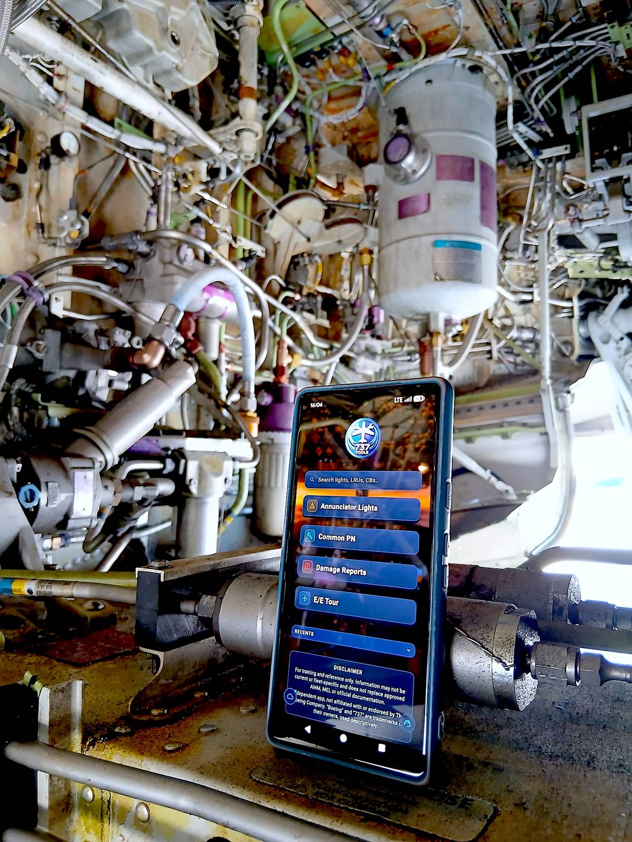 737 Tools running inside a 737 E/E compartment